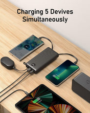 Load image into Gallery viewer, Airline Approved 20000mAh Power Bank with Built-in Cables for iPhone &amp; Android
