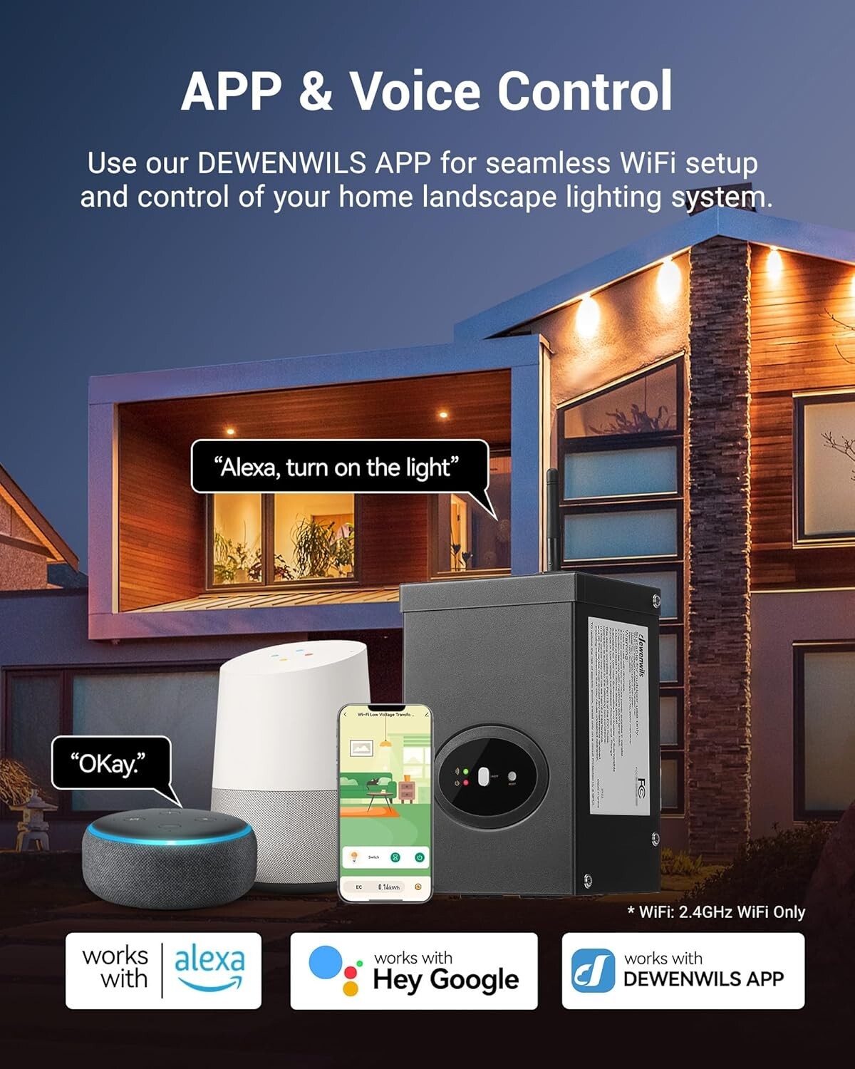 200W Alexa-Compatible Landscape Transformer - Easy Setup & Reliable Performance