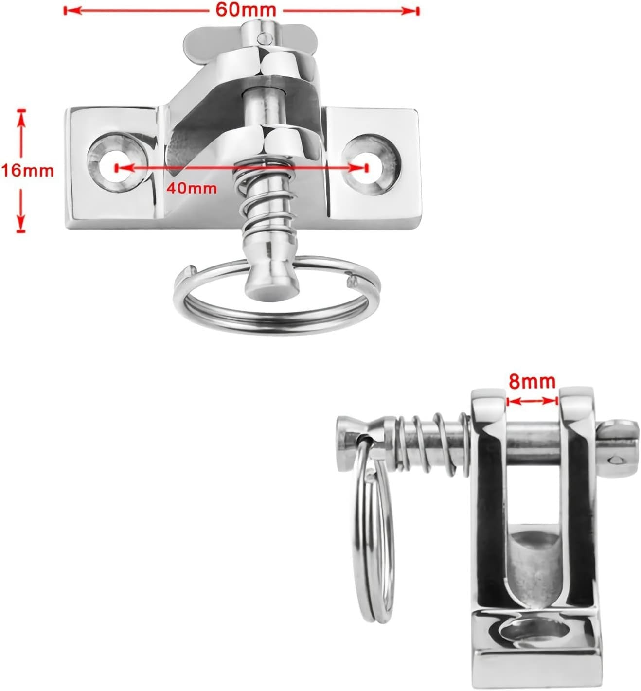 Easy Install Bimini Top Hardware Kit - Heavy Duty Stainless Steel, 12 Pieces