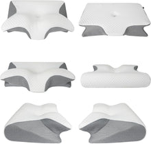 Load image into Gallery viewer, Comfortable Memory Foam Pillow with Ergonomic Design for Side &amp; Back Sleepers