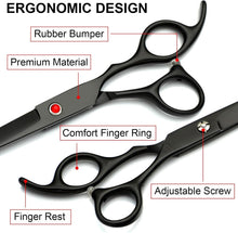Load image into Gallery viewer, Ergonomic 5-Piece Dog Scissors Kit – Ideal for Home and Professional Grooming