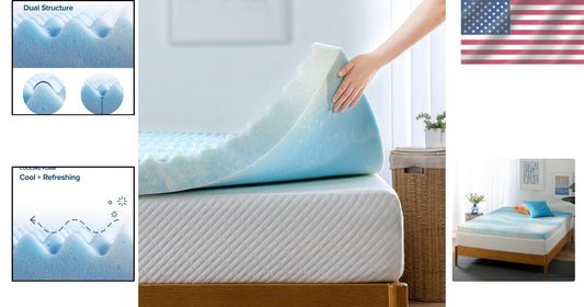 Airflow-Designed Cooling Mattress Topper - 4-Inch Twin Size for Sweet Dreams