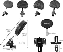 Load image into Gallery viewer, Custom Leather Rider Backrest with Storage Pouch for Road King &amp; Street Glide