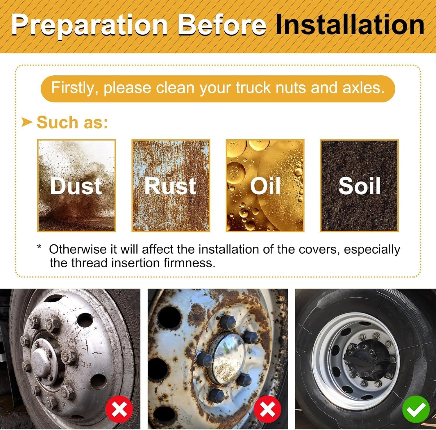 Universal Fit Chrome Dome Axle Covers for Semi Trucks - Premium ABS Design