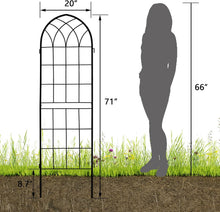 Load image into Gallery viewer, Elegant Rust-Proof Iron Arch - 71x20in Trellis for Outdoor Climbing Plants