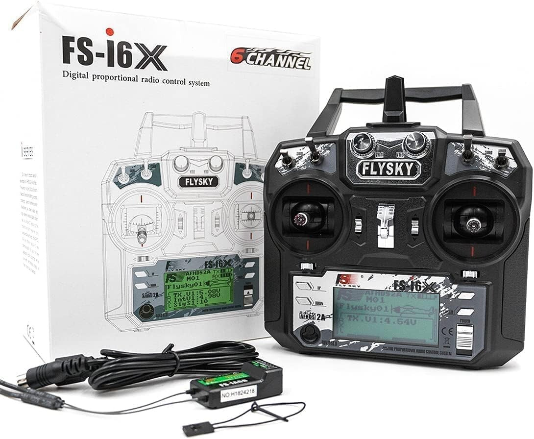 Bidirectional 2.4GHz AFHDS RC System: 6-Channel Transmitter & Receiver Set