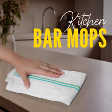Load image into Gallery viewer, Pack of 60 Absorbent 16x19 Cotton Terry Bar Mop Towels for Effortless Cleaning