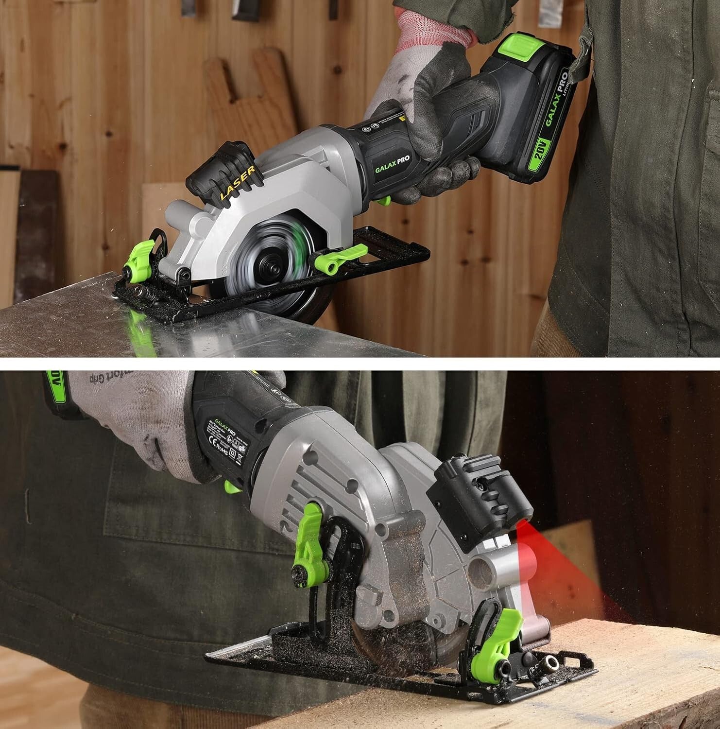 Cordless Circular & Reciprocating Saw Kit with Battery, Charger, 7 Blades & Bag