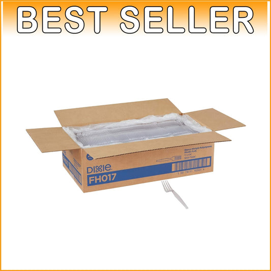 Elegant Clear Polystyrene Forks by Dixie - 7.13'' for Fine Events, 1000 Count