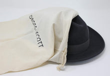 Load image into Gallery viewer, Water-Repellent Lightweight Fedora - Handmade Wool Felt with Cotton Travel Bag