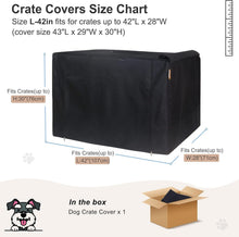 Load image into Gallery viewer, Heavy-Duty Dog Crate Cover for 42-Inch Wire Crates - Black Polyester Style