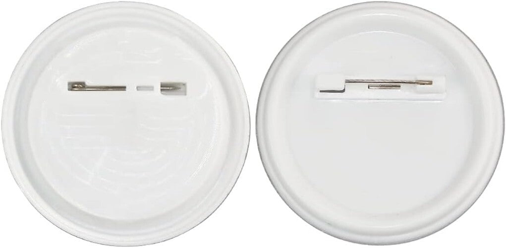 58mm Blank Button Badge Making Kit - 200 Sets with Metal & Plastic Parts