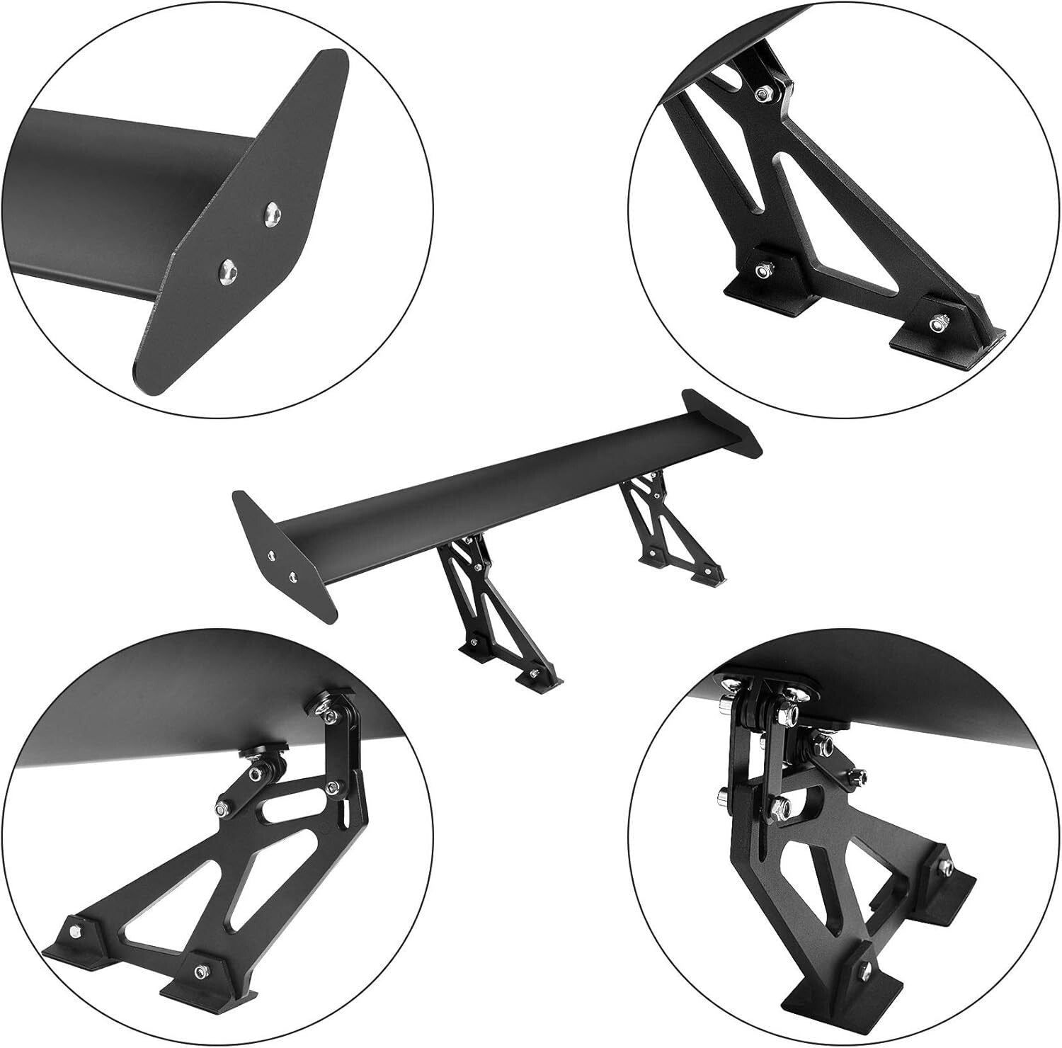 Aluminum Universal Rear Wing - Lightweight, Aerodynamic & Adjustable 43.3 Inch