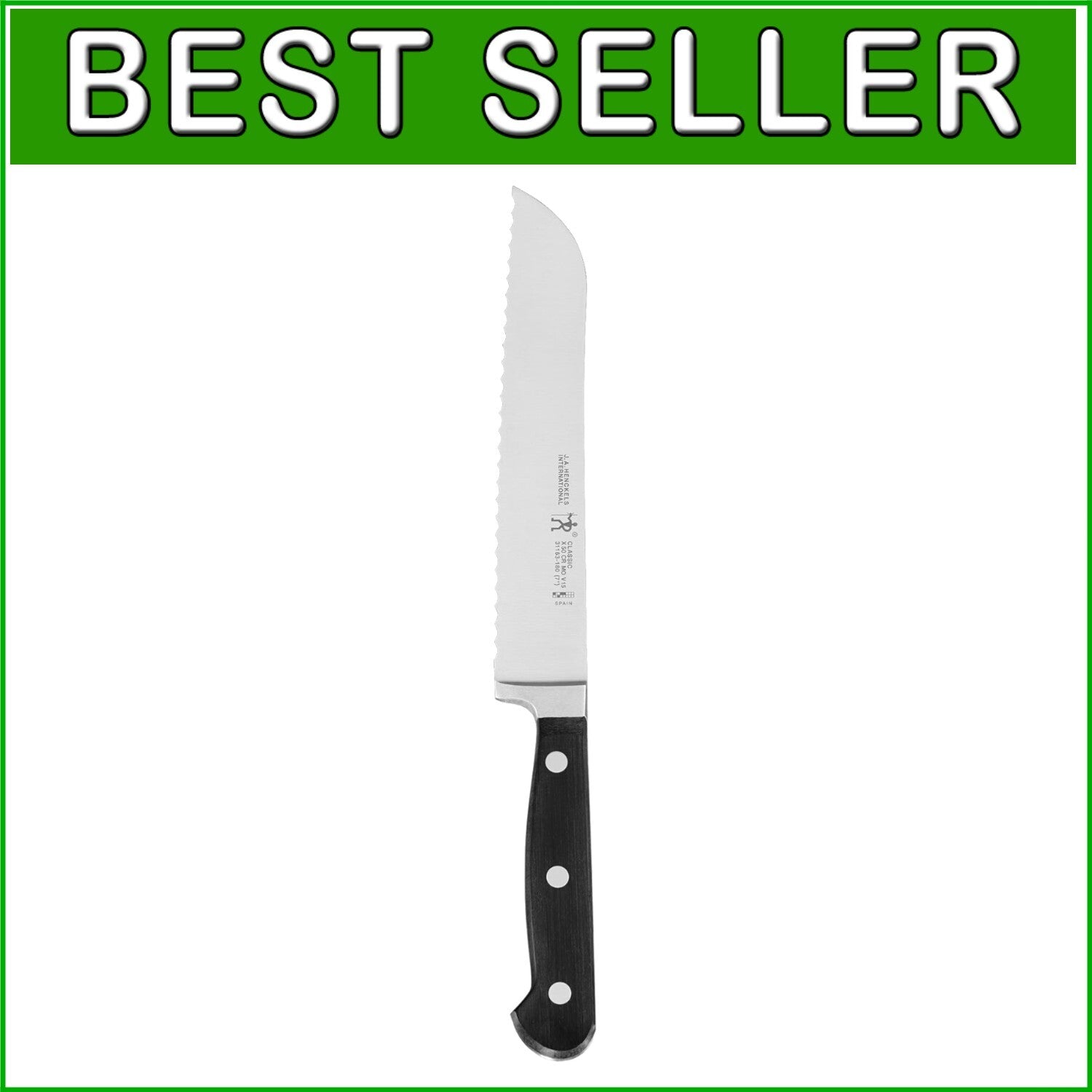 Classic 7-Inch Bread Knife - German Engineered for Precision & Durability