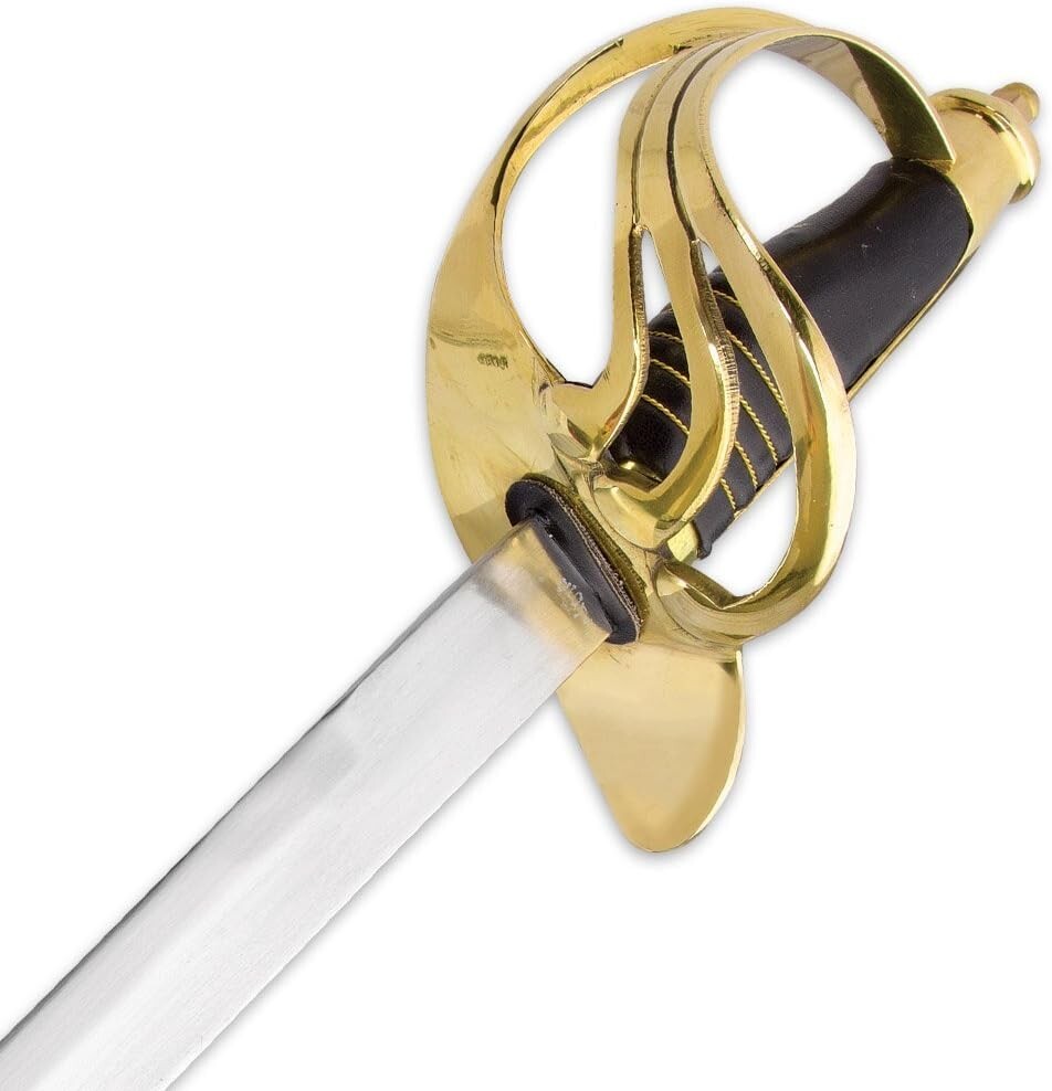 40-Inch Leather-Wrapped Cavalry Sabre with Brass Accents - Civil War Collectible