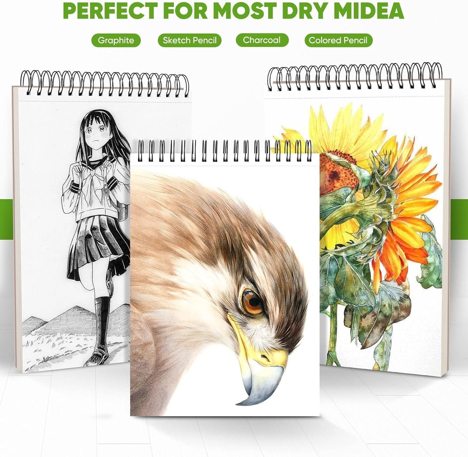 Versatile 9x12 Sketch Pads - Premium Acid-Free Drawing Books for All Artists