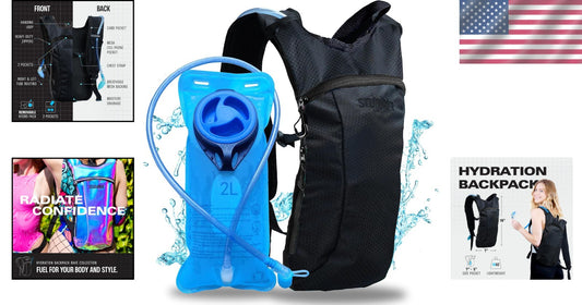 Lightweight 2L Hydration Backpack with Adjustable Straps for Festivals & Sports