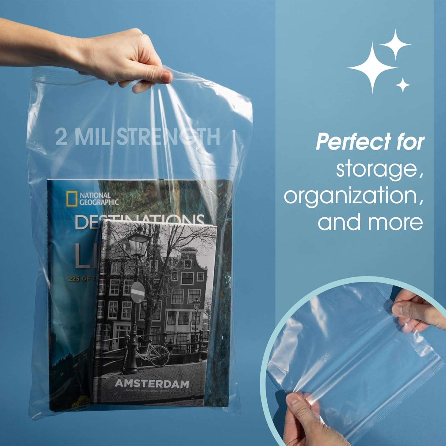 Durable 11" X 14" Clear Reclosable Zip Bags - 500 Count for All Packaging Needs
