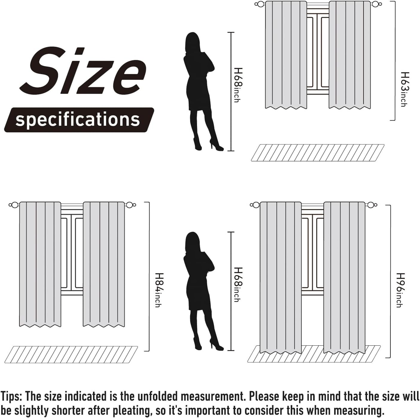 Beautiful Birds & Branches Grey Curtains - Pack of 2 for Modern Farmhouse