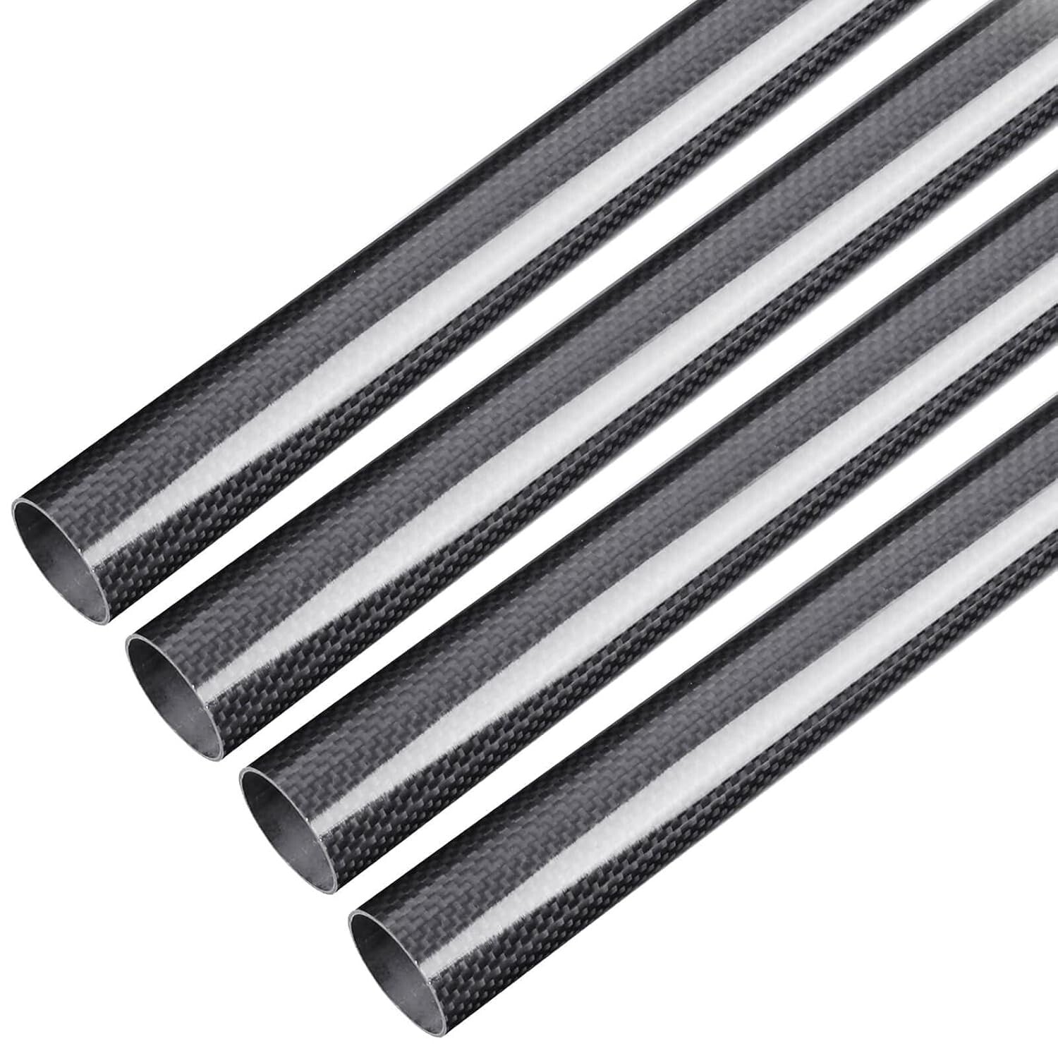 Elegant 4-Pack 37mm Inner Diameter Carbon Fiber Tubes - 500mm Lightweight Design