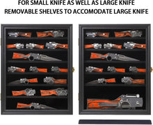 Load image into Gallery viewer, Anti-Theft Knife Display Cabinet with Seven Shelves – Wall-Mounted Elegance