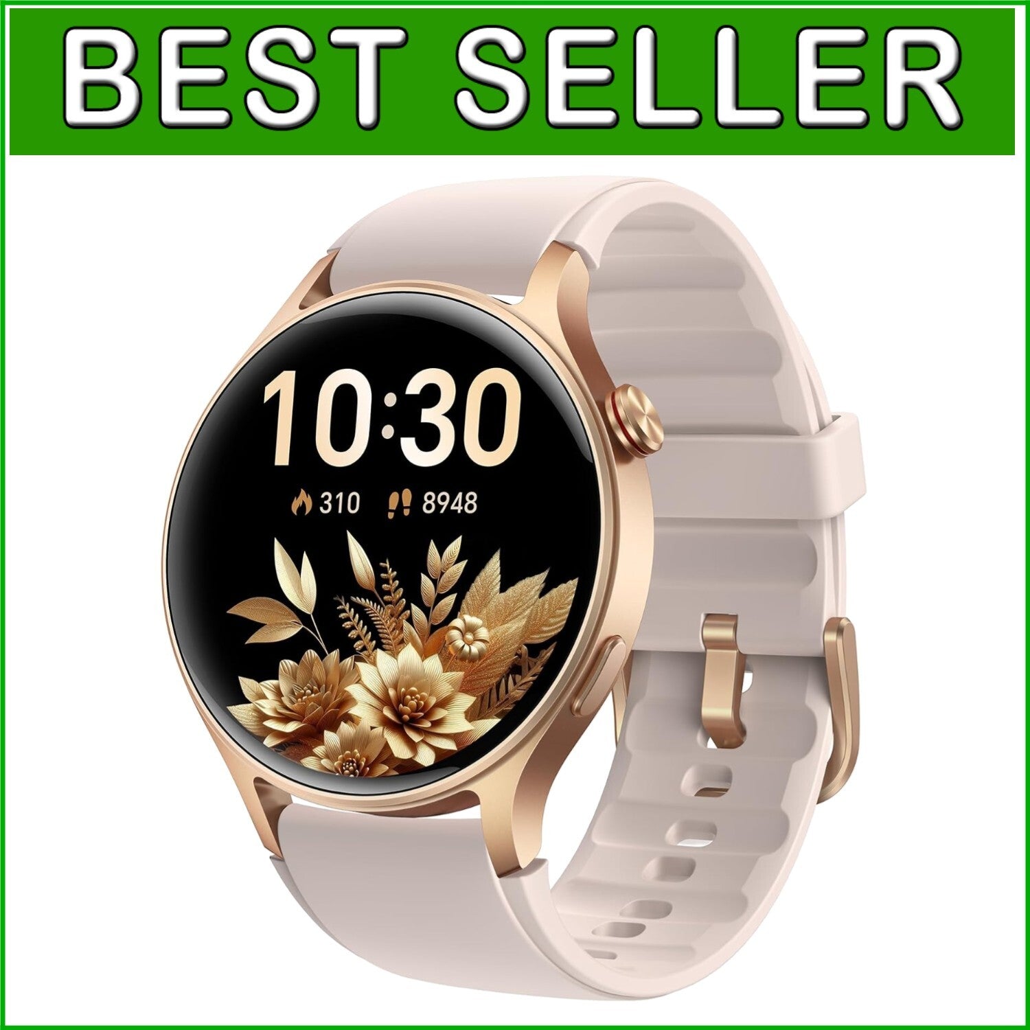 Women’s Smart Fitness Watch - AI Voice Control, Sleep Monitor & Custom Dials