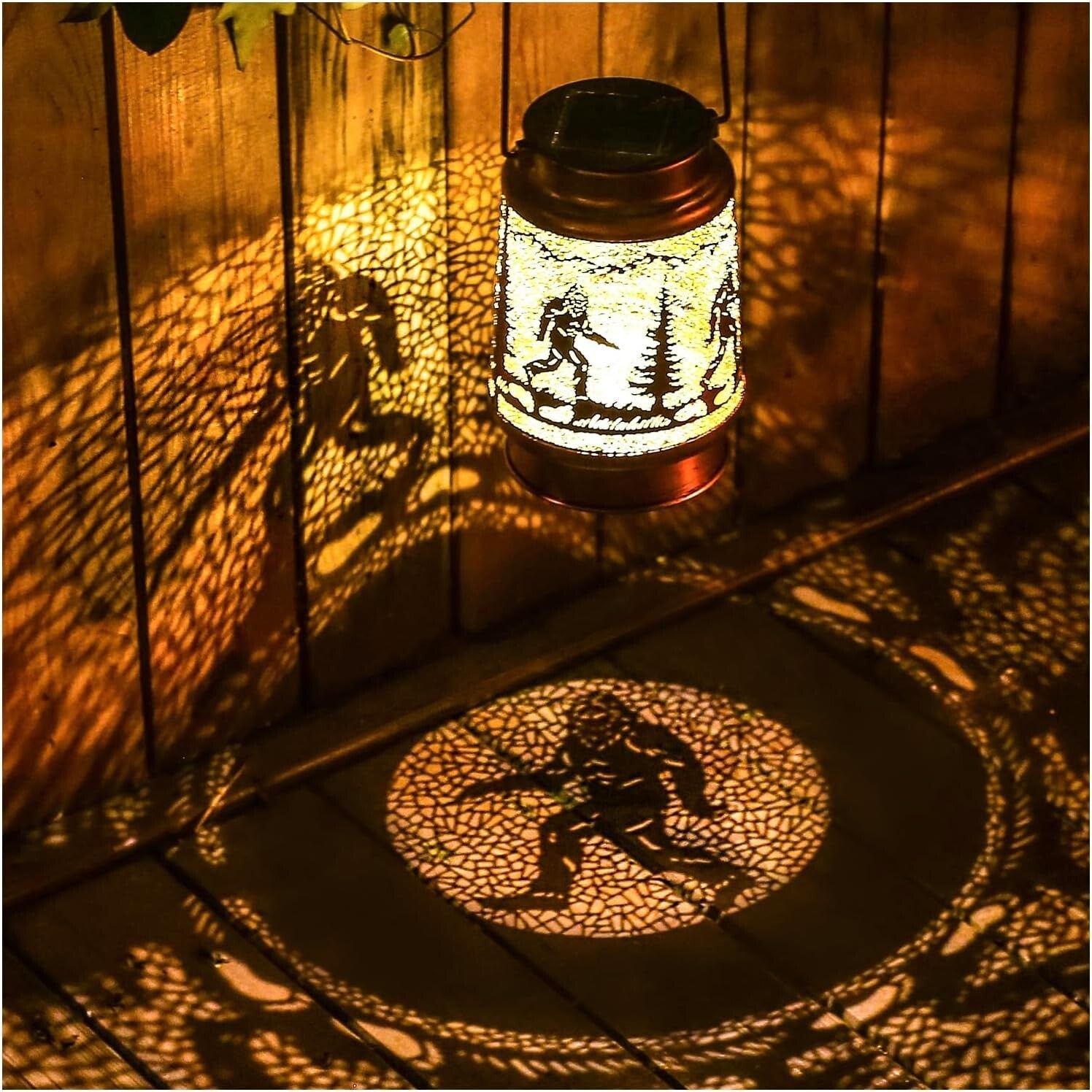 Artistic Bigfoot Solar Lanterns - Unique Hanging Decor for Garden & Backyard