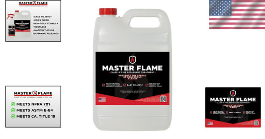 1 Gallon Master Flame Fire Retardant - Tested Spray for Wood, Fabric & Paper