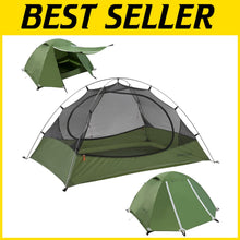 Load image into Gallery viewer, Spacious 3-Season Ultralight Camping Tent for 1.5 Persons - Easy Green Dome Tent