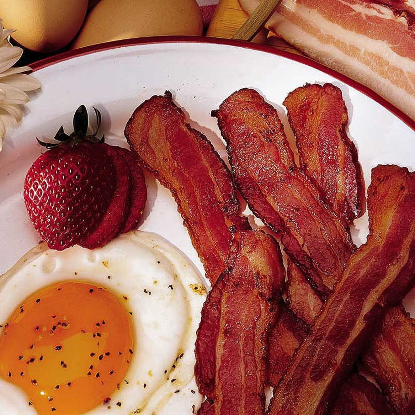 Real Thick Cut Bacon: 80 Slices, Smoked Flavor - Ideal for Hunting & Storage