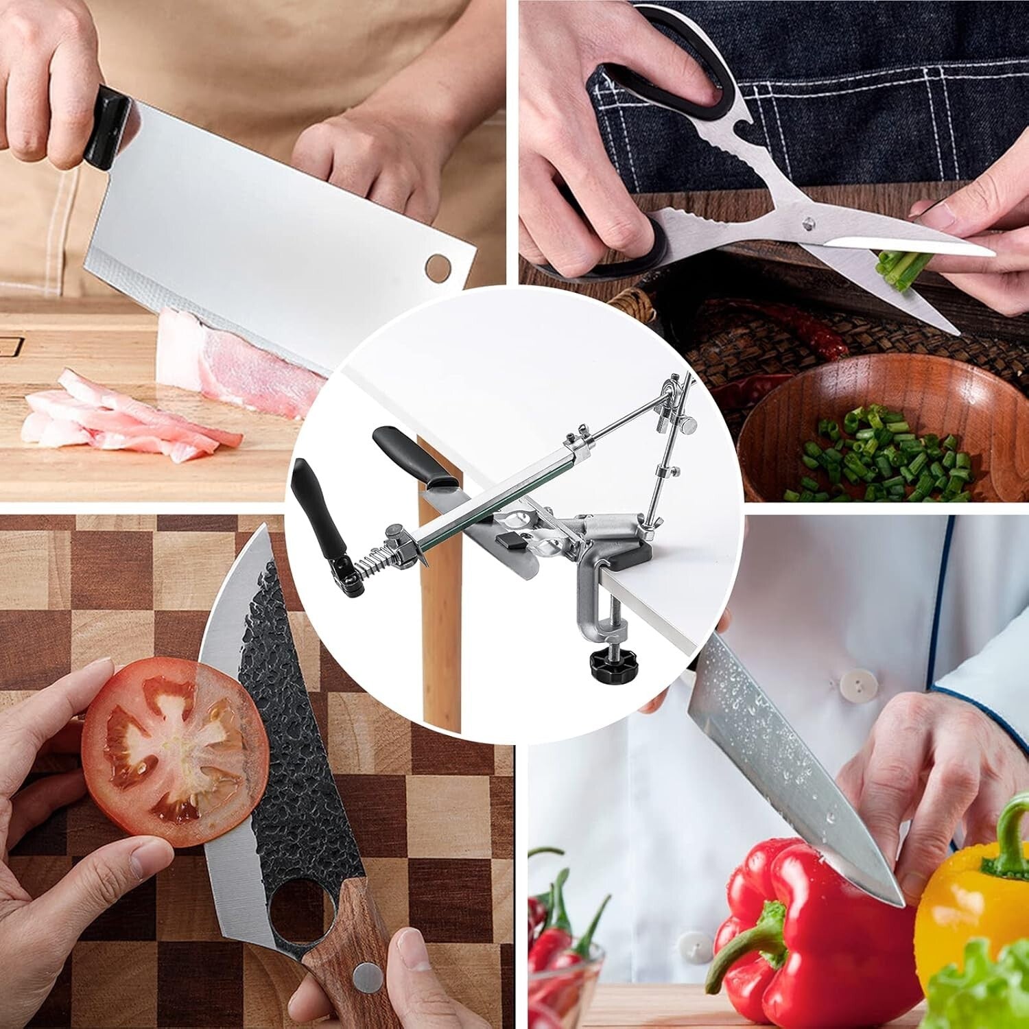 Versatile Knife Sharpening Kit - Perfect for Chefs with 10 Quality Whetstones