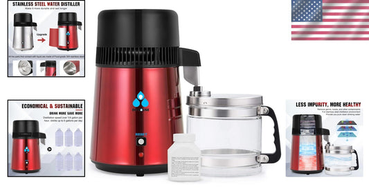 Efficient 4L Countertop Water Distiller - Pure Drinking Water for Your Family