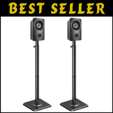 Load image into Gallery viewer, Durable Adjustable Speaker Stands Pair with Cable Management - Fits Most Brands