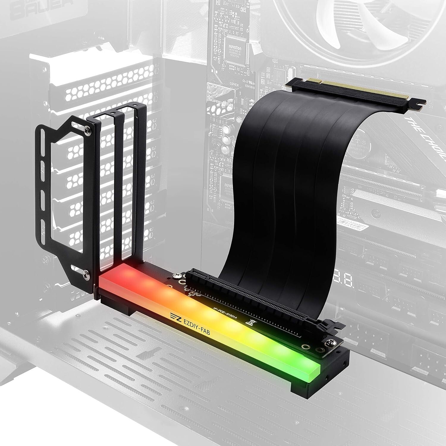 ARGB Vertical GPU Mount with PCIe 3.0 Riser Cable - Showcase Your Graphics Card