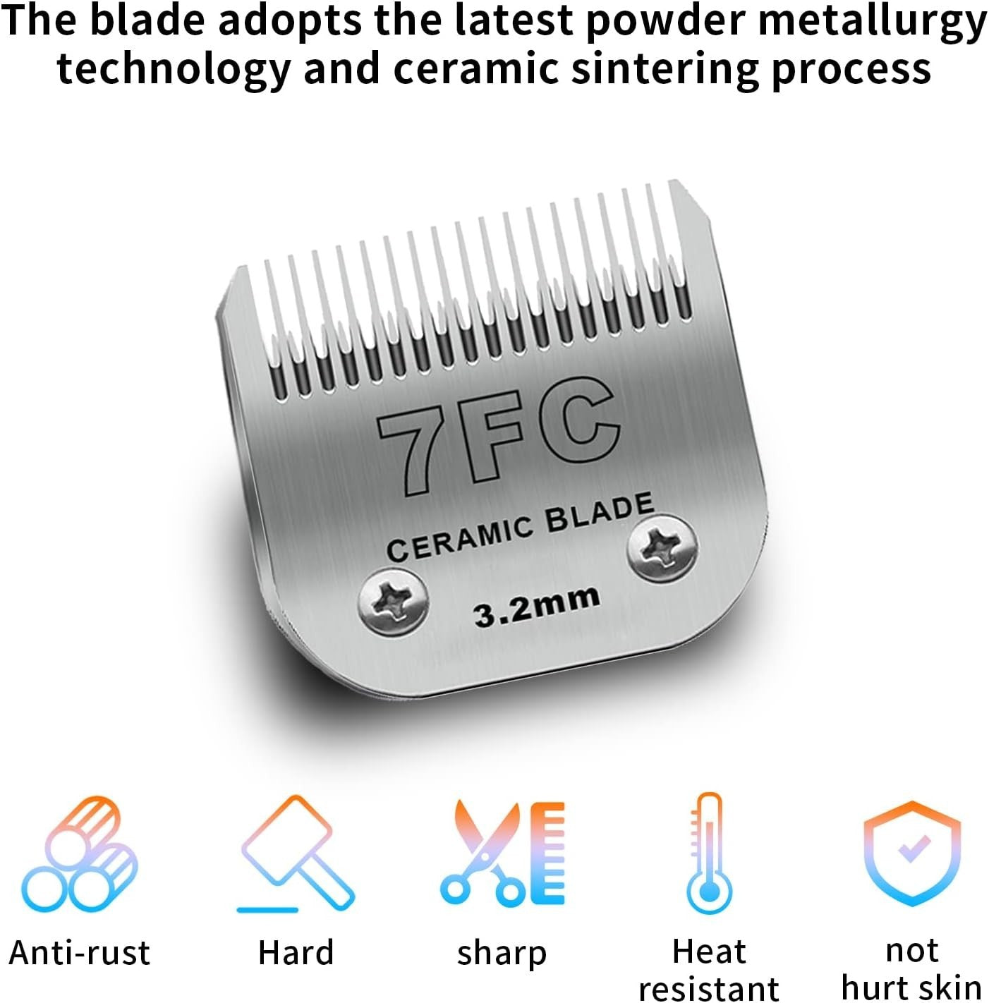 Efficient Grooming with 3 Pack 7FC Detachable Blades for Andis & Oster Models