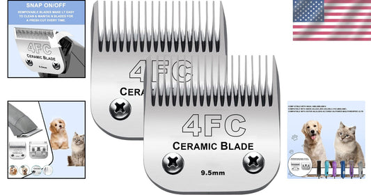 Lightweight Ceramic & Stainless Steel Clipper Blades - Ideal for Smooth Grooming