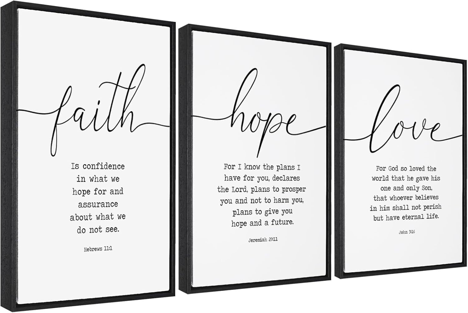 3-Piece Serenity Prayer Large Canvas Wall Art - Inspirational Christian Decor