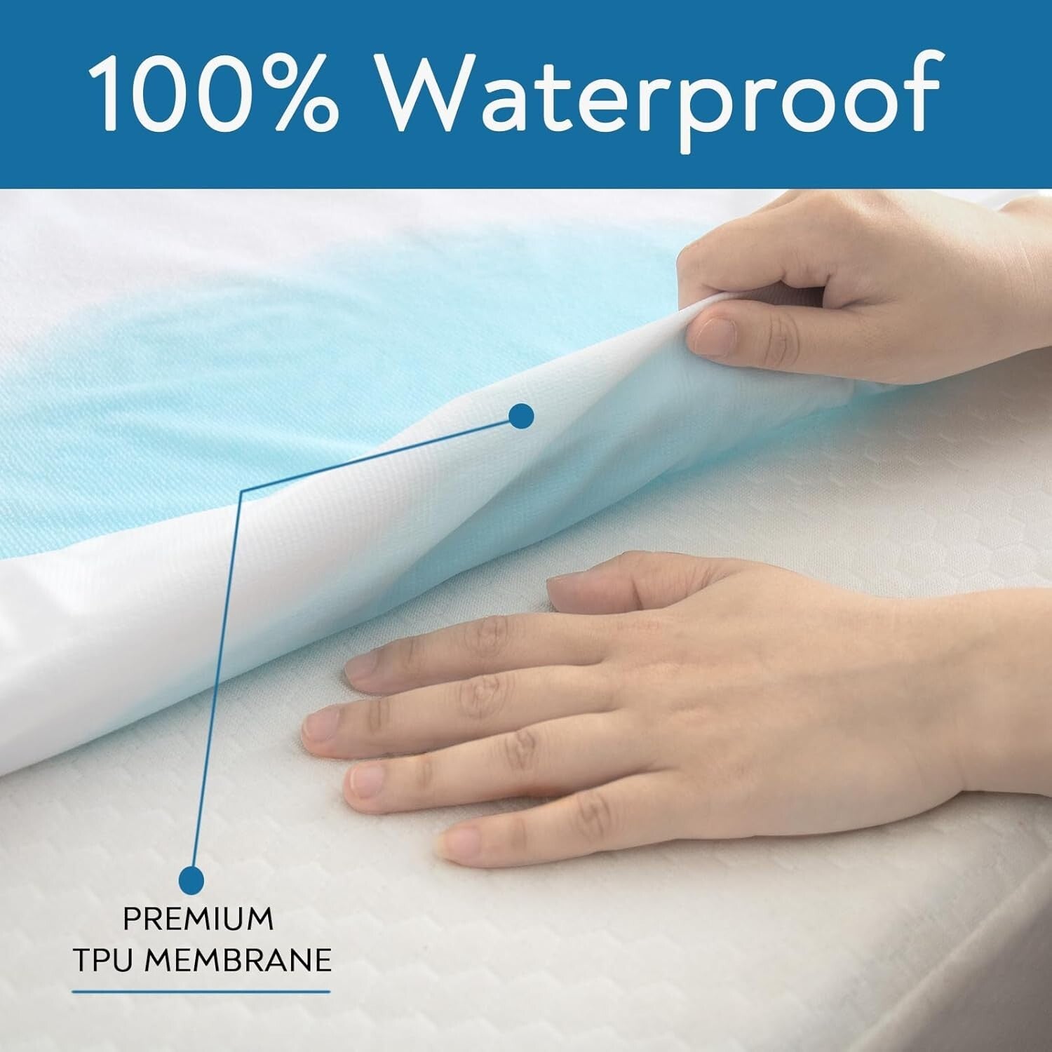 10 Pack Noiseless Waterproof Twin XL Mattress Protector - Plush Terry Cover