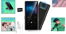 Load image into Gallery viewer, Portable 128GB MP3 Player with Bluetooth 5.2 &amp; Built-in HD Speaker – Great Gift!