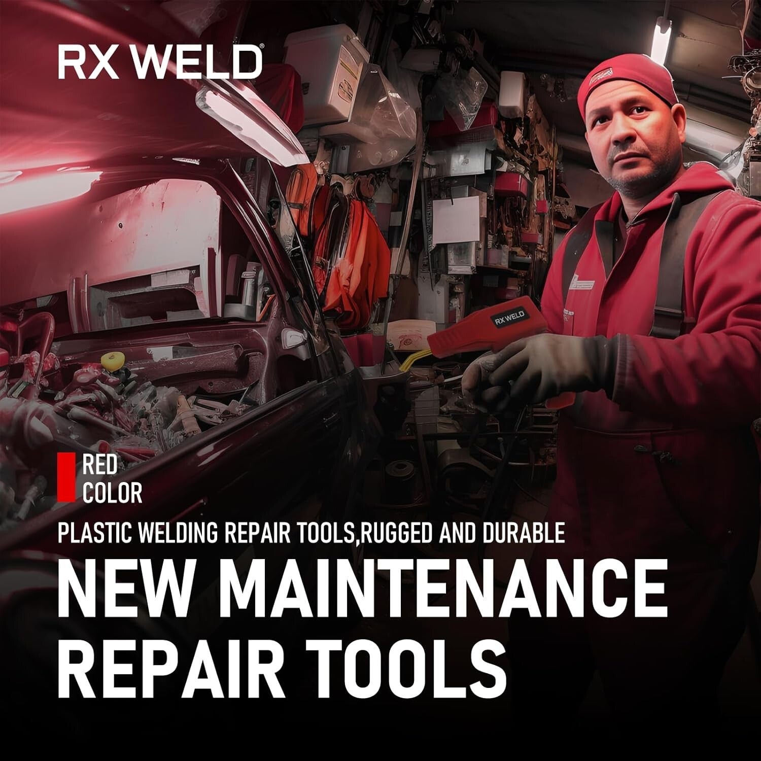 800°F Adjustable Plastic Welder Set for Cars, Kayaks, and Toys - Fast Repairs