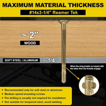 Load image into Gallery viewer, 550-Piece Self-Drilling Reamer Tek Torx Screws for Wood to Metal Fastening
