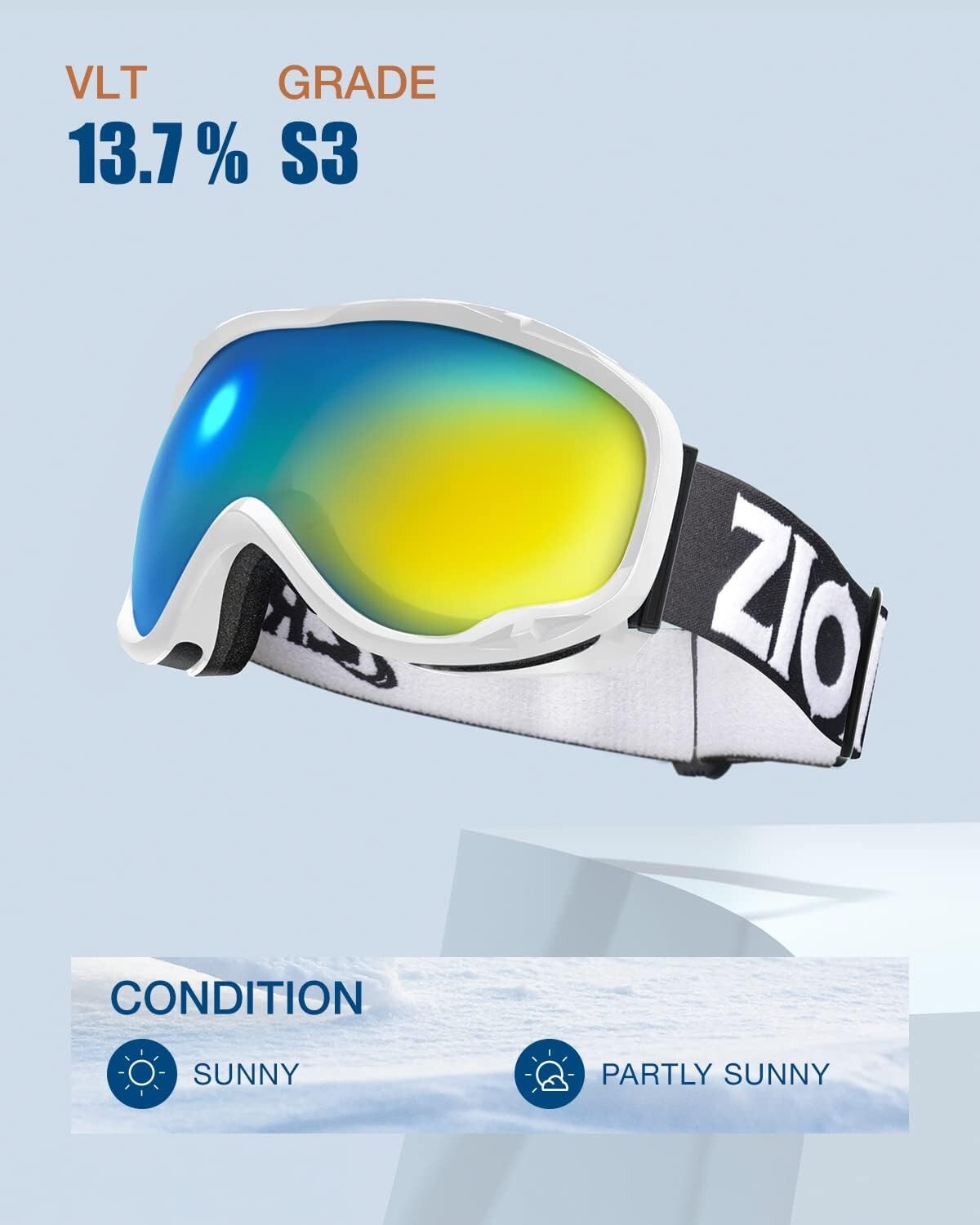 Comfy OTG Ski Goggles with Anti-Fog & UV Protection - Ideal for Youth & Adults