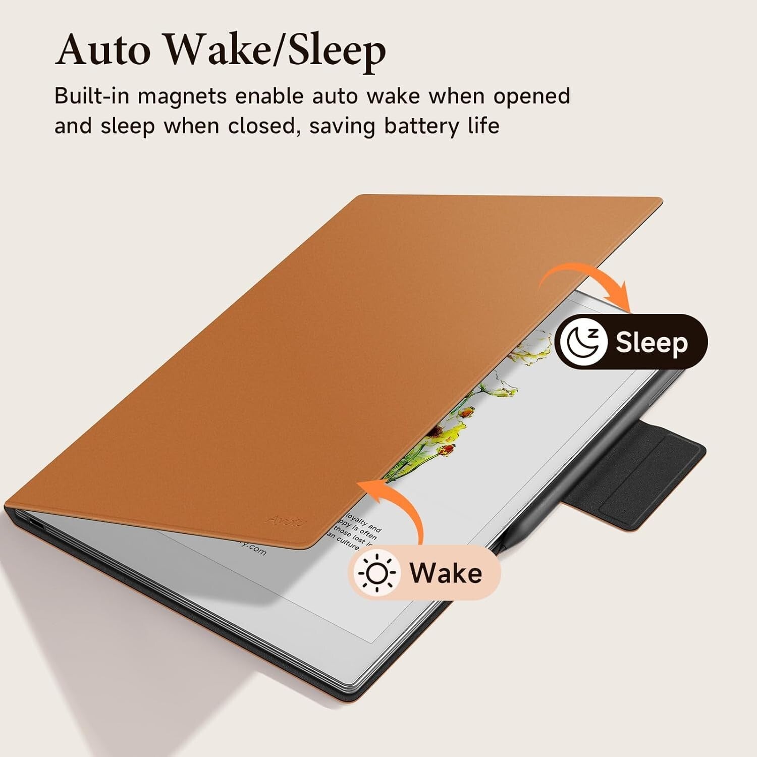 Elegant and Lightweight Magnetic Case for Remarkable Paper Pro - Brown Finish