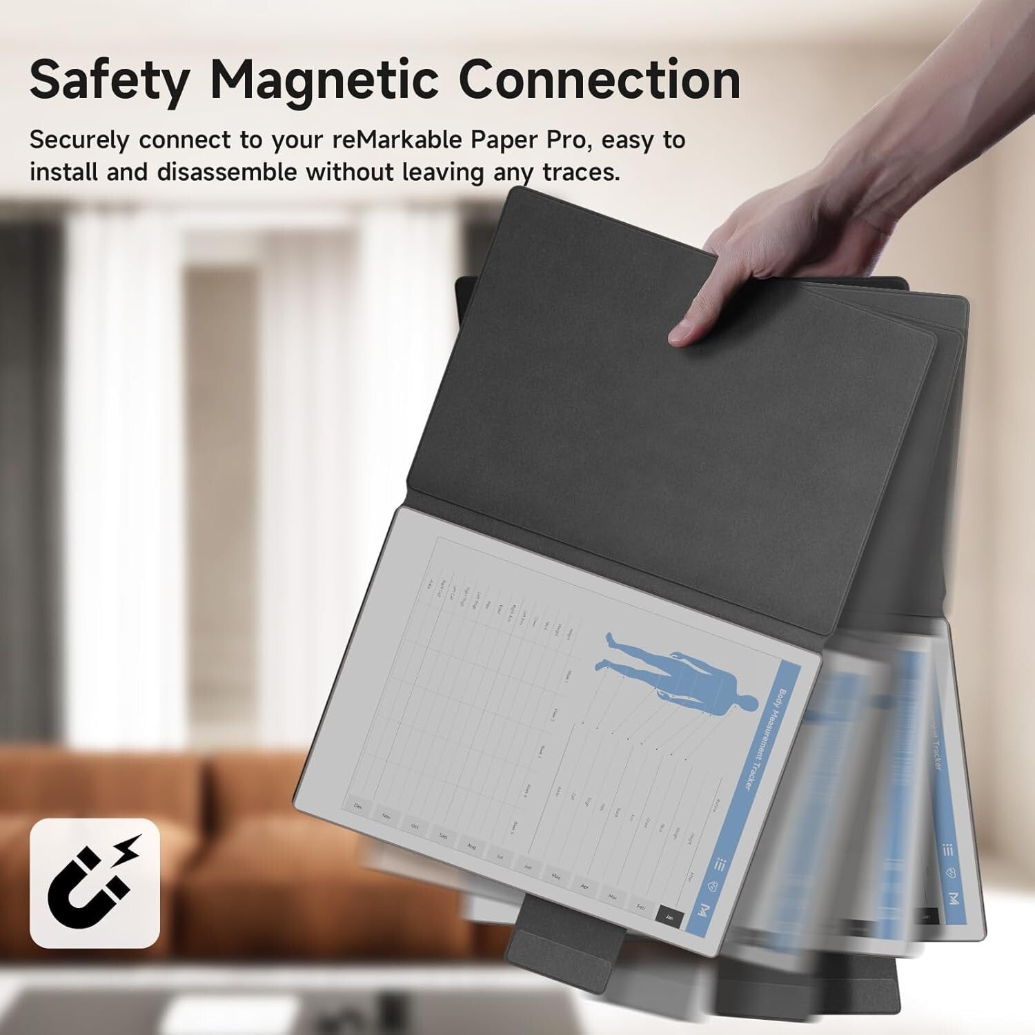 Slim & Stylish Book Folio with Auto Sleep Function for Remarkable Paper Pro