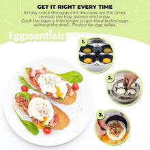 Load image into Gallery viewer, Versatile Stainless Steel Egg Poaching Pan - 4 Cup Capacity with Tempered Lid