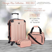 Load image into Gallery viewer, Chic Chicago Rose Gold Hardside Luggage Set - Expandable, 95 Liters of Capacity