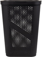 Load image into Gallery viewer, Versatile 60L Laundry &amp; Storage Baskets - Slim Black Hampers for Modern Homes