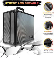 Load image into Gallery viewer, Premium Carbon Fiber Graded Card Storage Box - 4 Row PSA Case (Water-Resistant)