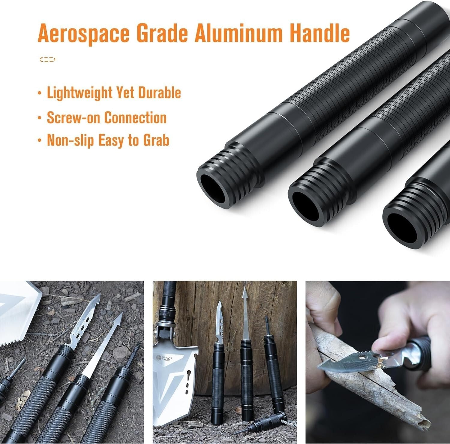 Compact High Carbon Steel Camping Axe with Extendable Handle - Versatile Gear