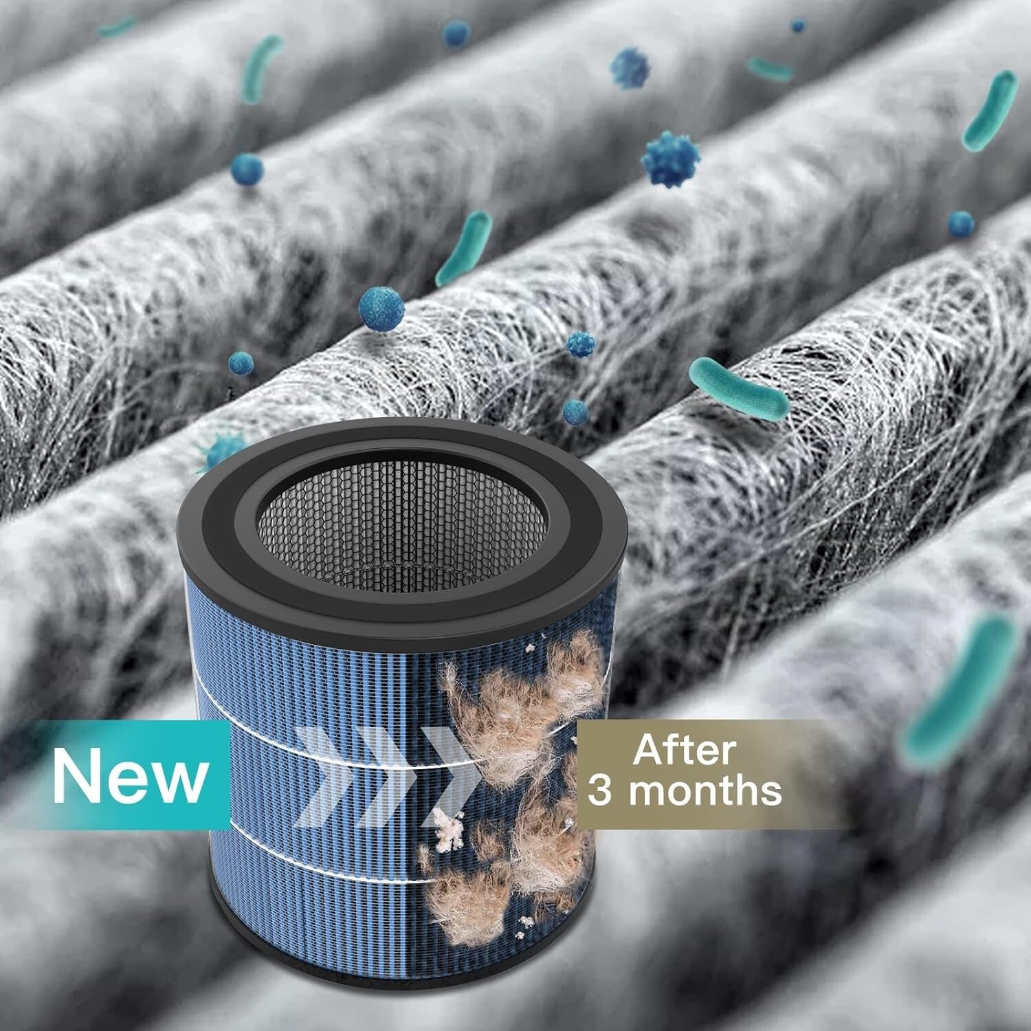 Low Noise 2-Pack Air Purifiers with Fragrance Sponge for Relaxed Living Spaces